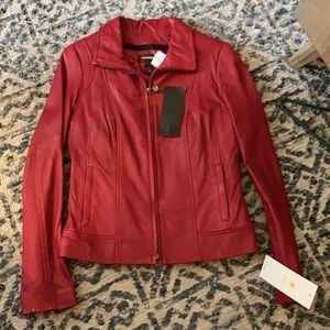 Danier red leather jacket
